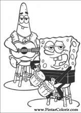 Pintar e Colorir Bob Esponja - Desenho 014