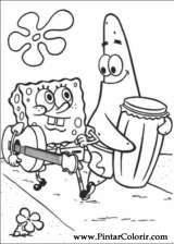 Pintar e Colorir Bob Esponja - Desenho 015