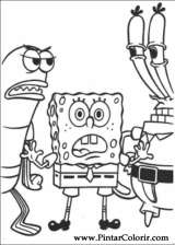 Pintar e Colorir Bob Esponja - Desenho 020