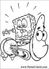 Pintar e Colorir Bob Esponja - Desenho 029