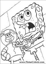 Pintar e Colorir Bob Esponja - Desenho 043