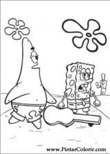 Pintar e Colorir Bob Esponja - Desenho 045