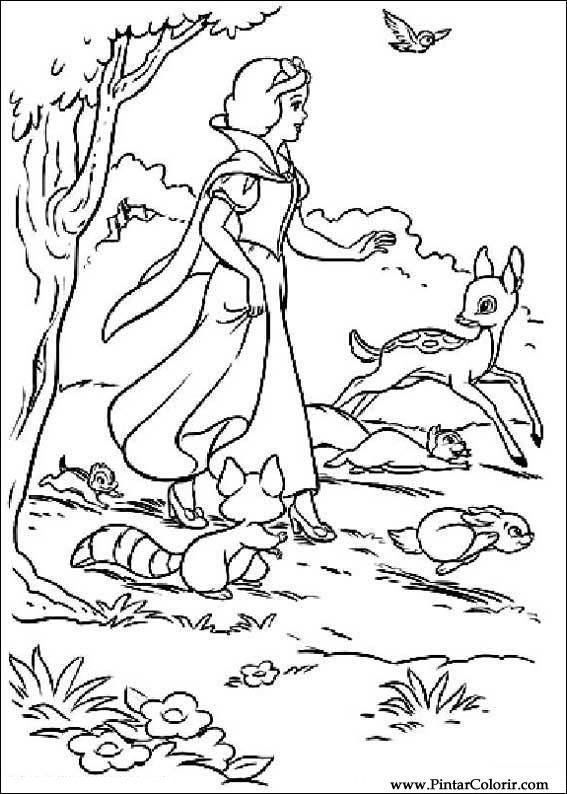 Desenhos da Branca de Neve para colorir - Bora Colorir