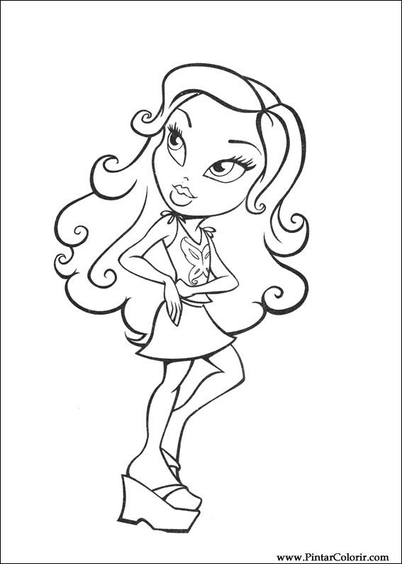 Pintar e Colorir Bratz - Desenho 002