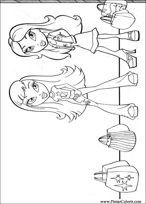 Pintar e Colorir Bratz - Desenho 006