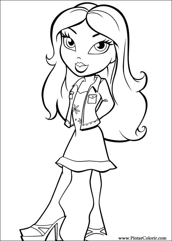 Pintar e Colorir Bratz - Desenho 012