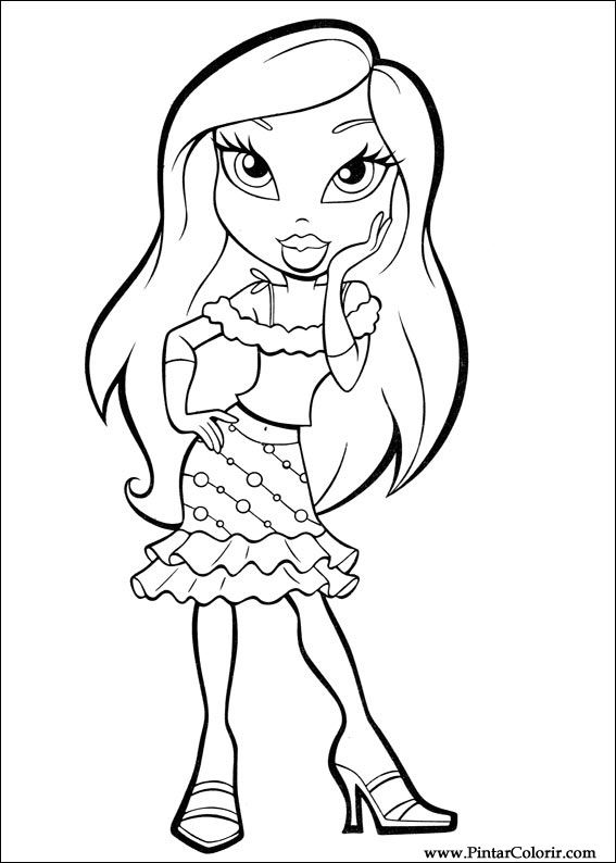 Pintar e Colorir Bratz - Desenho 013