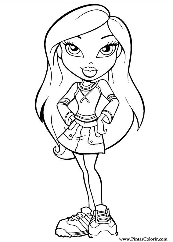 Drawings To Paint & Colour Bratz - Print Design 018