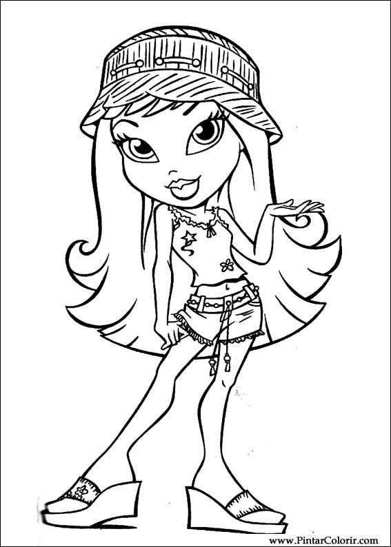 Desenhos de Bratz para colorir para crianças - Bratz - Just Color Crianças  : Páginas para colorir para crianças