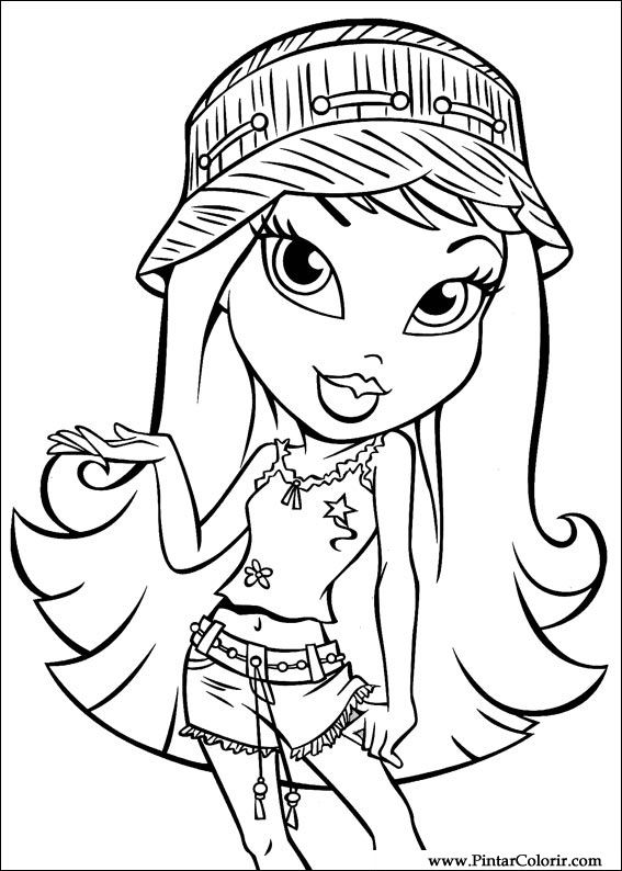 Desenhos para colorir, desenhar e pintar : Desenhos da princesa bratz para  colorir