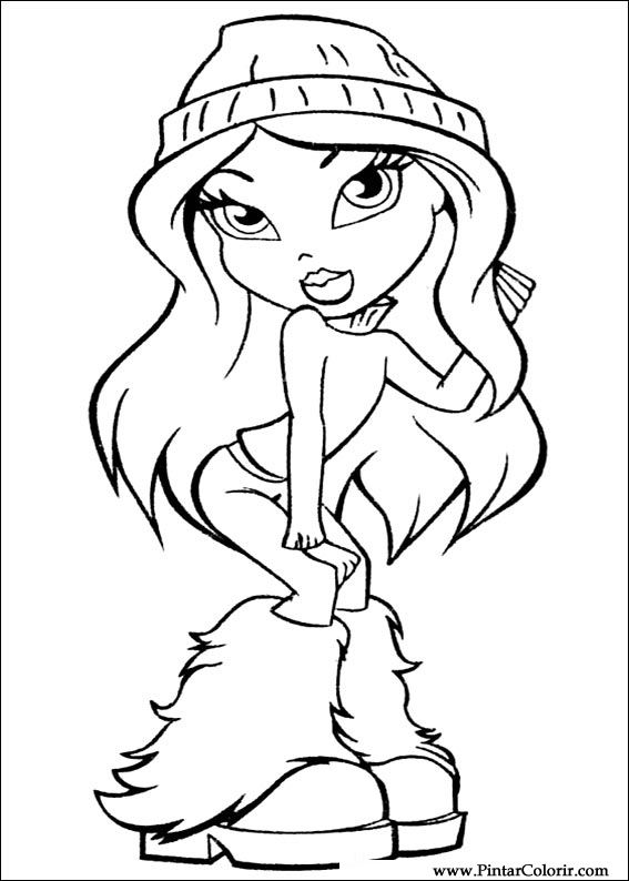 Drawings To Paint & Colour Bratz - Print Design 047