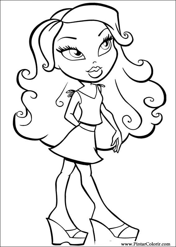 Drawings To Paint & Colour Bratz - Print Design 053