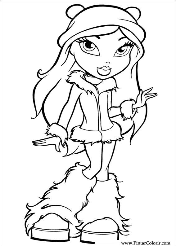 Desenhos para colorir, desenhar e pintar : Desenhos da princesa bratz para  colorir