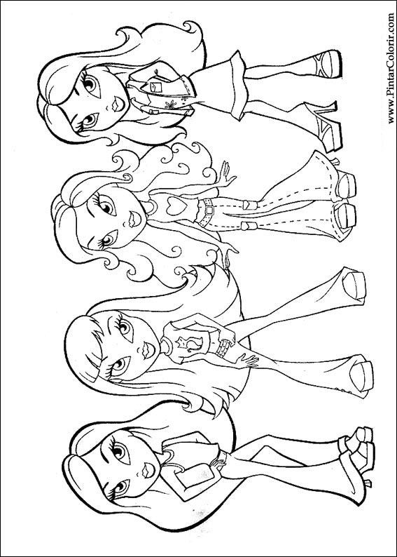 Pintar e Colorir Bratz - Desenho 079