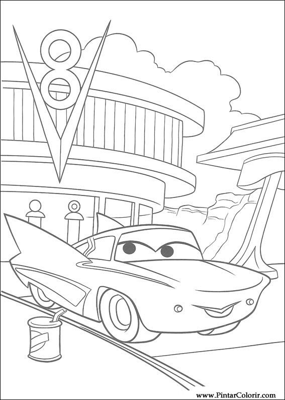 Drawings To Paint & Colour Cars - Print Design 066