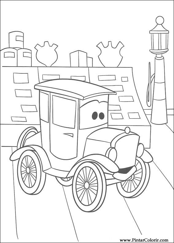 Pintar e Colorir Carros - Desenho 055