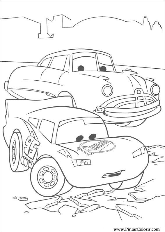 Pintar e Colorir Carros - Desenho 060