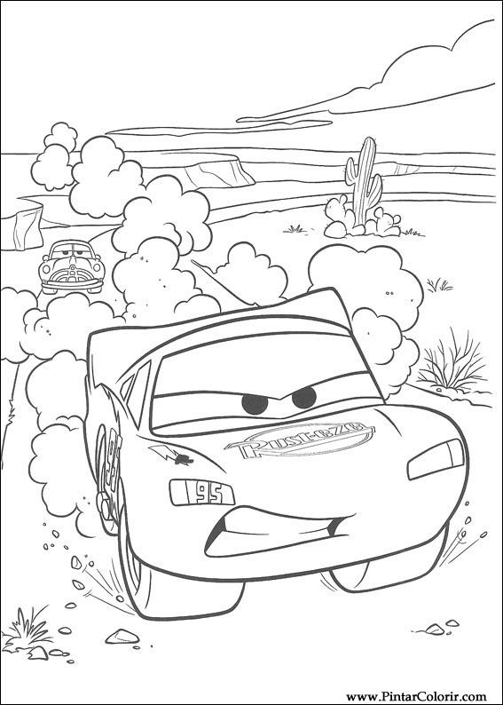 Drawings To Paint & Colour Cars - Print Design 066