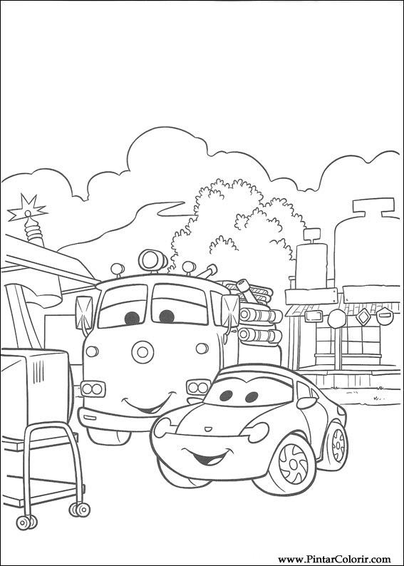 Pintar e Colorir Carros - Desenho 089