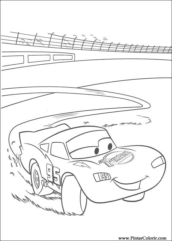 Pintar e Colorir Carros - Desenho 094