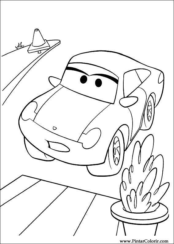 Pintar e Colorir Carros - Desenho 102