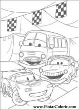 Pintar e Colorir Carros - Desenho 022