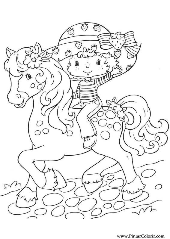 Pintar e Colorir Cavalos - Desenho 024