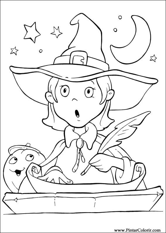 Bruxa do Dia das Bruxas - complexo - Dia das Bruxas - Coloring Pages for  Adults