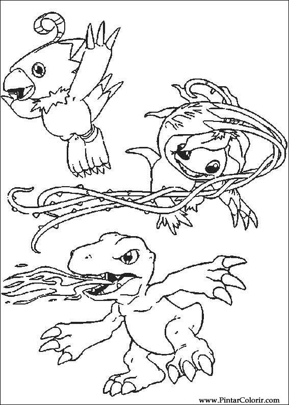 Pintar e Colorir Digimon - Desenho 003