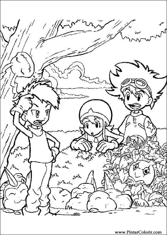 Pintar e Colorir Digimon - Desenho 009