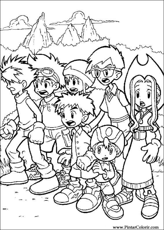 Pintar e Colorir Digimon - Desenho 013