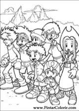Pintar e Colorir Digimon - Desenho 013