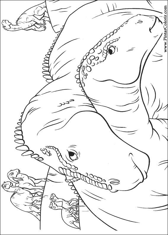 Pintar e Colorir Dinossauro - Desenho 027
