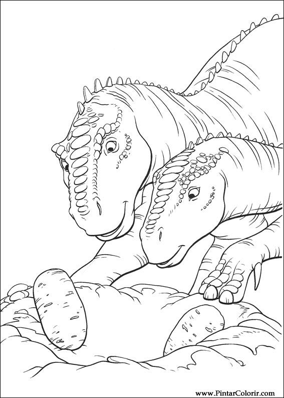 Pintar e Colorir Dinossauro - Desenho 029