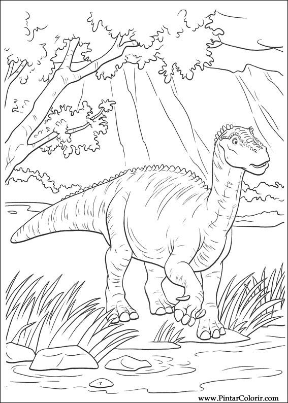 Pintar e Colorir Dinossauro - Desenho 032