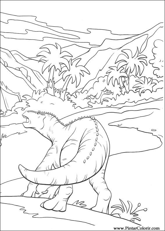 Pintar e Colorir Dinossauro - Desenho 037
