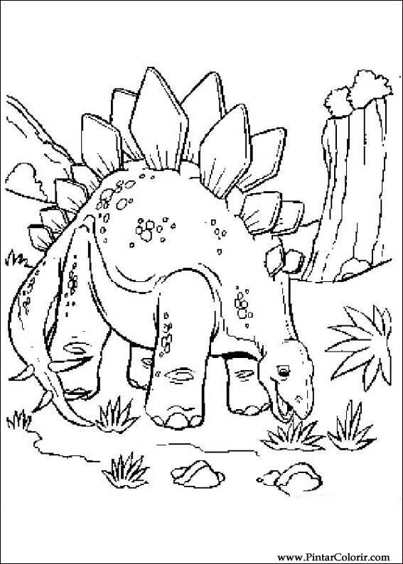 Drawings To Paint & Colour Dinosaur - Print Design 050