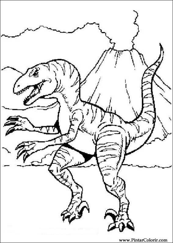 Pintar e Colorir Dinossauro - Desenho 043