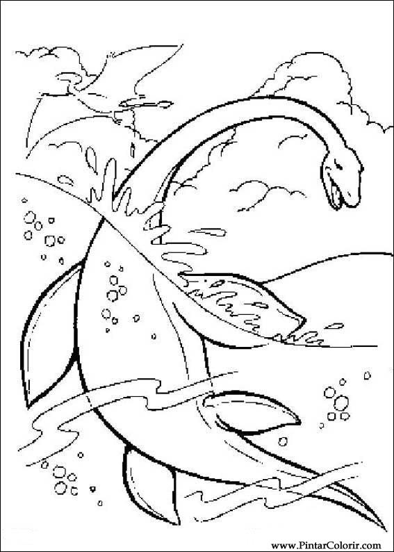 Pintar e Colorir Dinossauro - Desenho 045