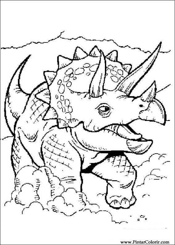 Pintar e Colorir Dinossauro - Desenho 062