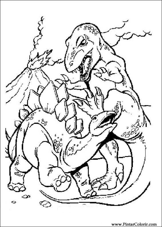 Pintar e Colorir Dinossauro - Desenho 064
