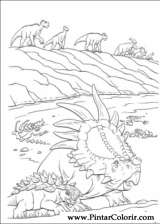 Pintar e Colorir Dinossauro - Desenho 012