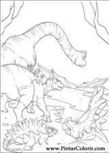 Pintar e Colorir Dinossauro - Desenho 019