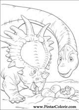 Pintar e Colorir Dinossauro - Desenho 030