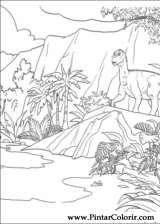 Pintar e Colorir Dinossauro - Desenho 034