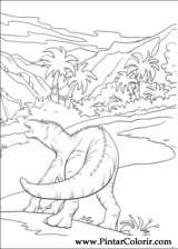Pintar e Colorir Dinossauro - Desenho 037