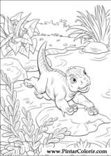 Pintar e Colorir Dinossauro - Desenho 038