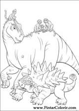 Pintar e Colorir Dinossauro - Desenho 040