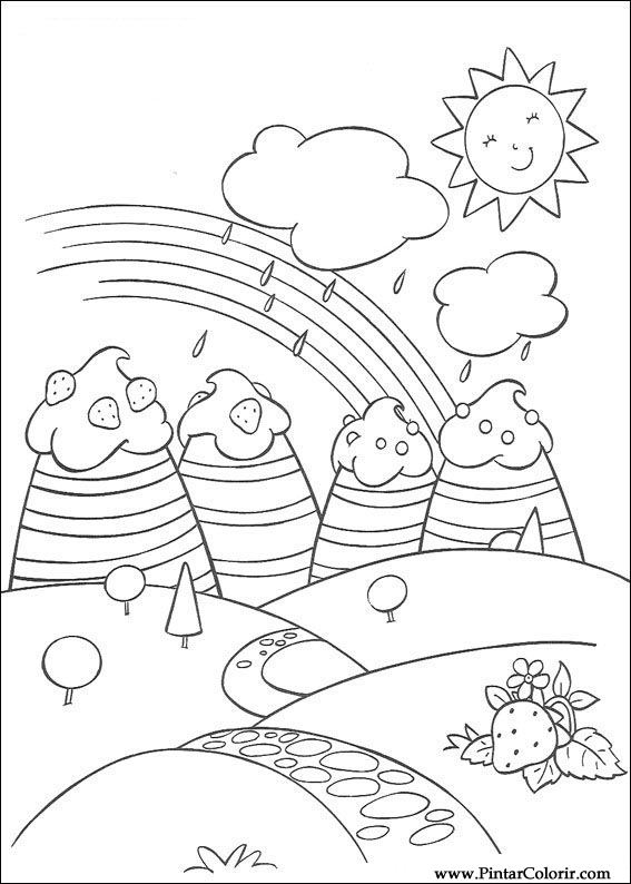 Pintar e Colorir Docinho De Morango - Desenho 019