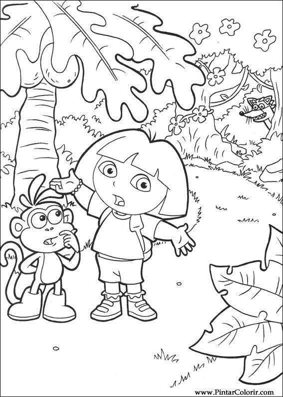 Pintar e Colorir Dora A Aventureira - Desenho 025